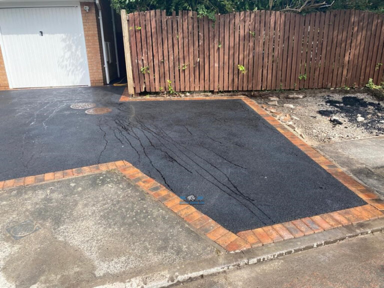 Tarmac Driveway with Block Paving Edging in Ellesmere Port