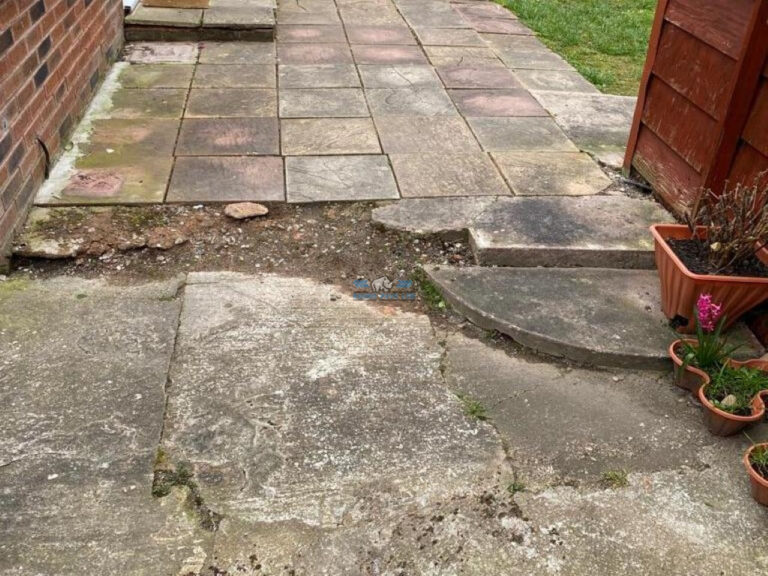 Terracotta Paved Driveway and Patio with Charcoal Edging in Ellesmere Port