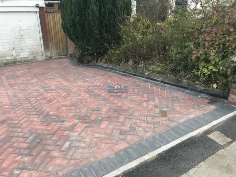 Brindle Block Paved Driveway with Charcoal Edging in Connah's Quay, Flintshire