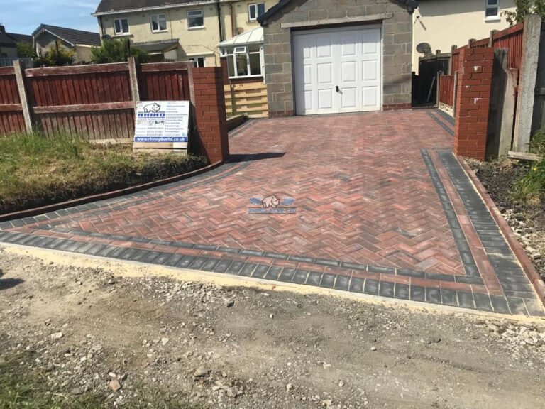 Brindle Block Paved Driveway with Charcoal Edging in Pentre Halkyn, Flintshire