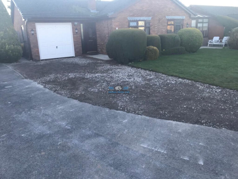 Charcoal Block Paved Driveway with Slate Grey Border in Caerwys, Flintshire