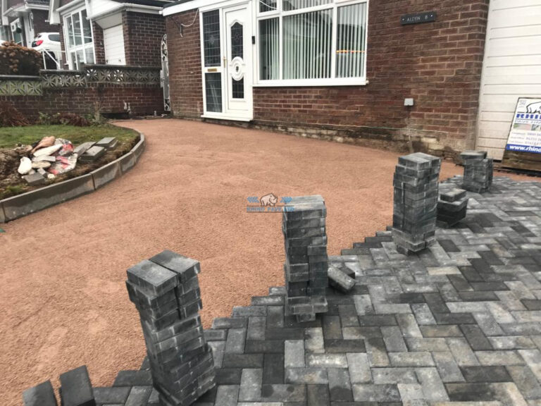 Driveway with Slate Grey Block Paving in Holywell, Flintshire