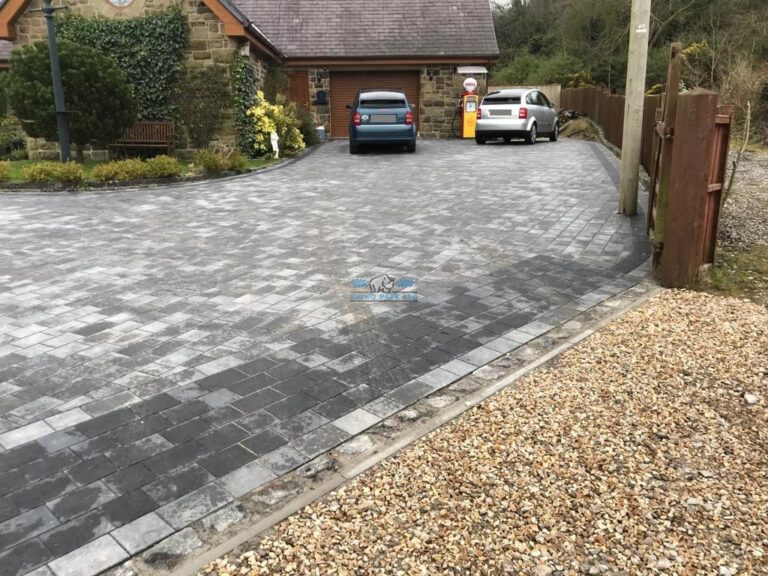 Modena Paved Driveway with Charcoal Edging in Holywell, Flintshire