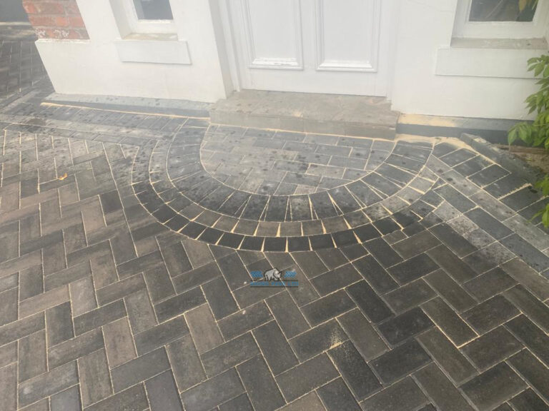 Slate Grey Paved Driveway with a Step Feature in Chester, Cheshire