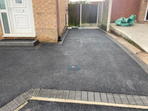 Tarmac Driveway with Charcoal Edging and Doorstep in Chester, Cheshire