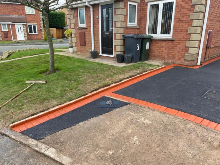 Tarmac Driveway with Terracotta Edging in Ellesmere Port