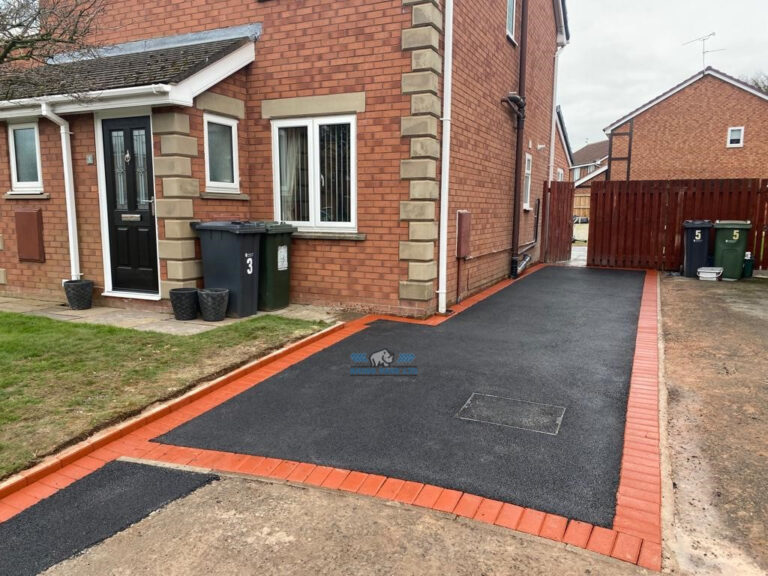Tarmac Driveway with Terracotta Edging in Ellesmere Port
