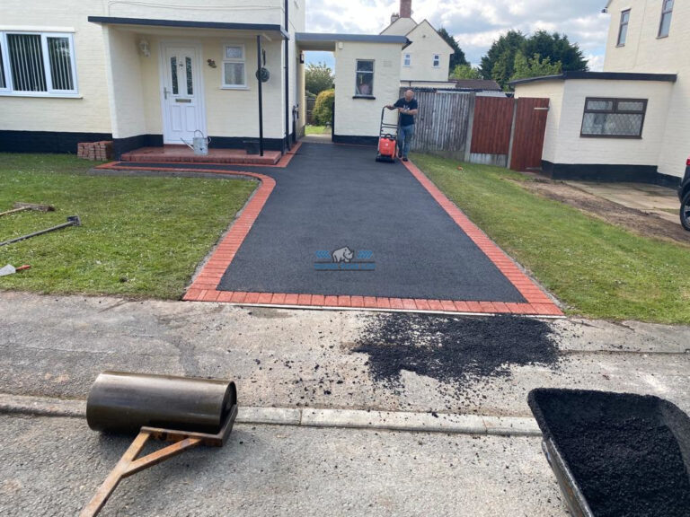 Tarmac Driveway with Terracotta Paved Edge in Chester, Cheshire