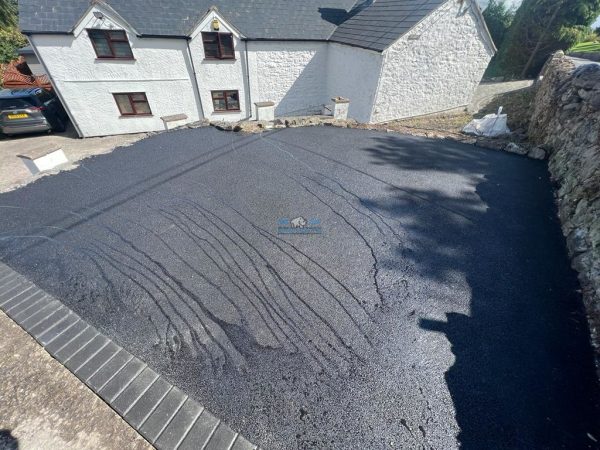 Tarmac Driveway Extension with Charcoal Edge in Pentre Halkyn, Flintshire