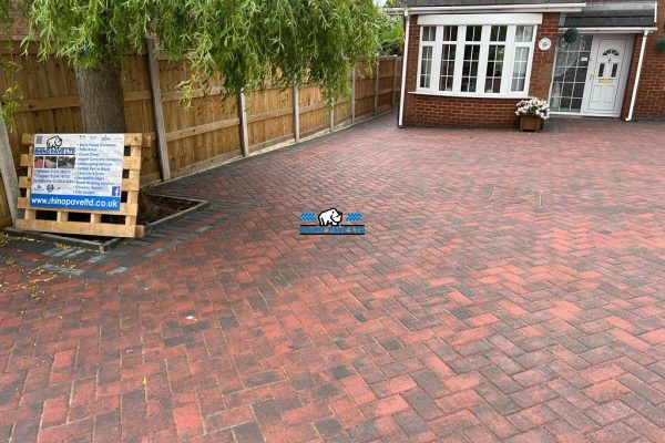 Brindle block paving on driveway in Caergwrle