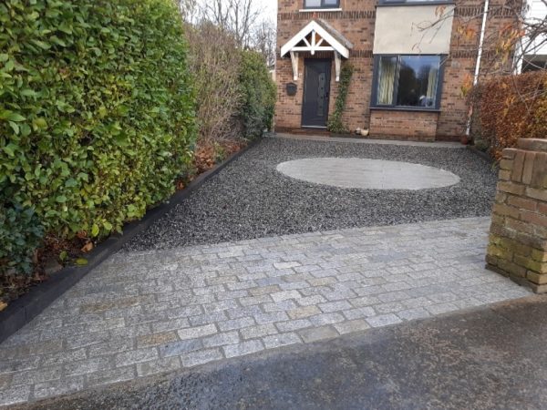 Gravel laid on a driveway in Abergele