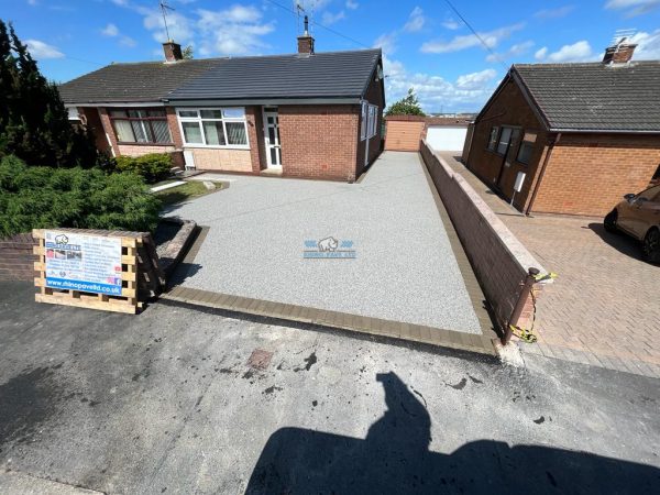 New surface laid on a driveway in Llangollen