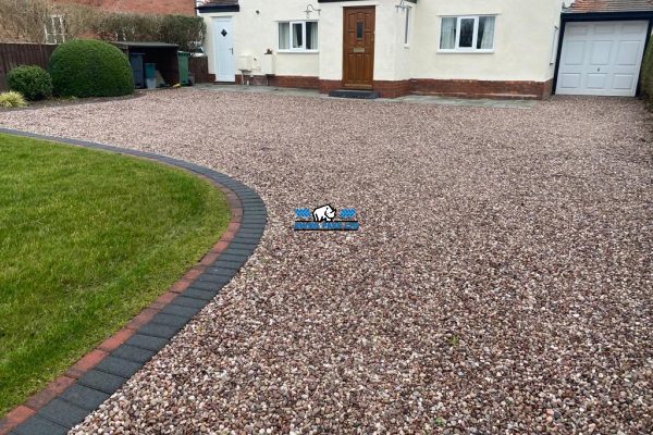 Gravel driveway installation in Abergele