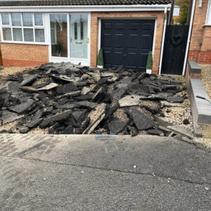 Tarmac Driveway with Charcoal Block Paved Border in Bagillt, Flintshire