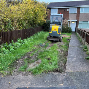 Tarmac Driveway with Red Brick Borderline and Flowerbeds in Ellesmere…