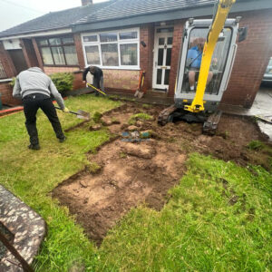 White Resin-Bound Driveway with Natural Grey Edging in Connah's Quay,…