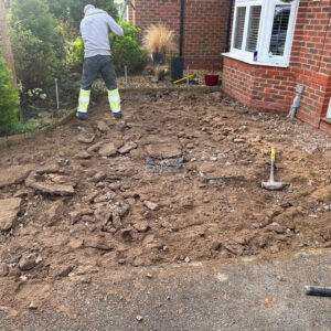 Grey Porcelain Tiled Patio in Buckley, Flintshire
