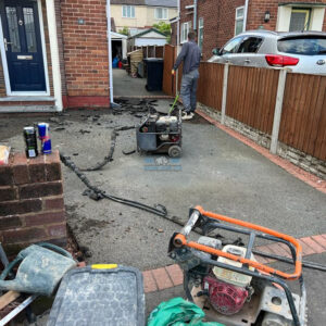 Heather Block Paved Driveway with Charcoal Border in Bagillt, Flintshire
