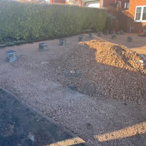 Tarmac Driveway with Charcoal Edge and Gravelled Patio in Buckley…